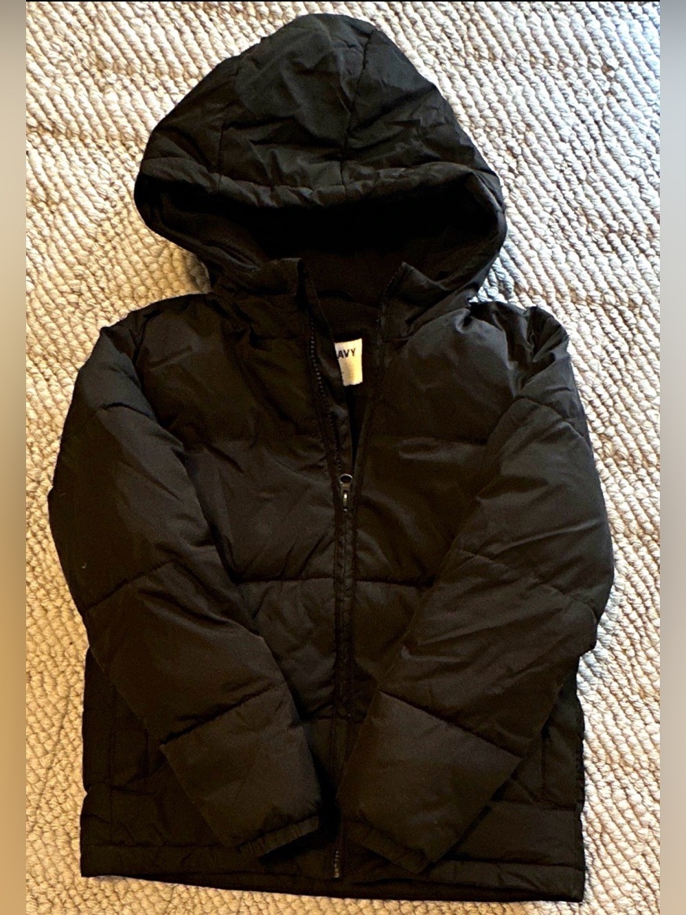 Gap Kids YM Black Puffer Hooded Jacket